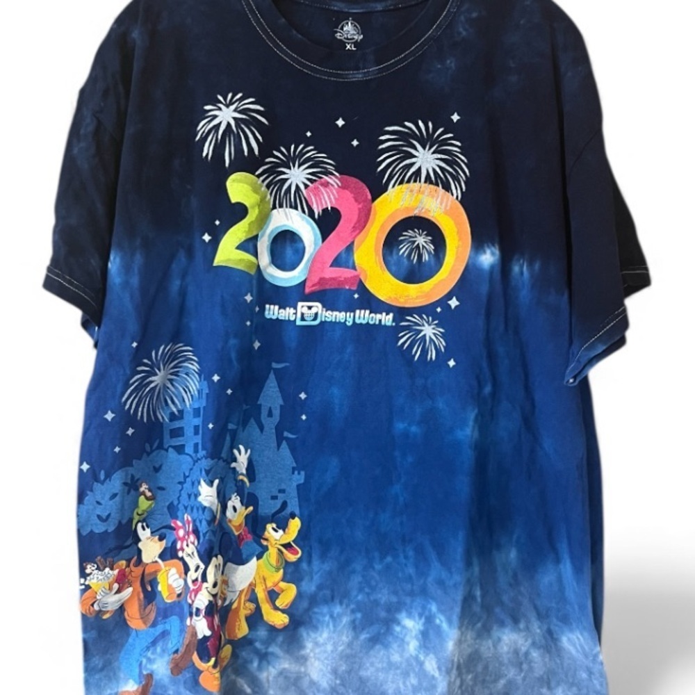 Disney UNISEX Tie-Dye Blue 2020 Graphic Tee